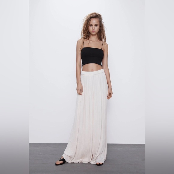 ZARA | pleated palazzo pants | XS - Picture 2 of 5